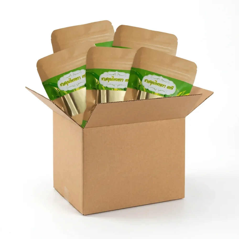 15-herb Thai botanical blend tea bags — individually sealed sachets in pouches